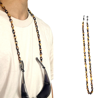 Chaîne d'accessoires pour lunettes unisexe de haute qualité, style punk transfrontalier, en feuille d'acétate et patchwork acétique, avec monture halter, Wenzhou