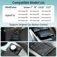 Sistema Linux Portátil Viknav para Lexus IS 2005-2019, Apple CarPlay Inalámbrico, Mirror Link, Android Auto, USB para el Tablero, 1 Año de Garantía, Pantalla OLED de 8 Pulgadas