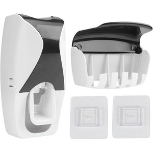 Venta al por Mayor de Juego de 2 Accesorios de Baño, Soporte de Pared y Dispensador Automático de Pasta de Dientes, Venta al por Mayor de Fábrica - Product Image 1