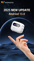Q8 proyektor saku Mini Android 9.0 RAM 2 GB baterai tanam 5G Wi-Fi untuk Bluetooth pendek melempar 4K untuk hadiah film luar ruangan