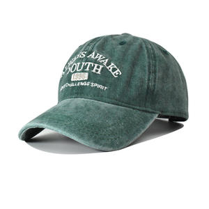 批发定制刺绣标志水洗棉无结构爸爸帽子复古棒球帽男士 - Product Image 3