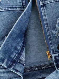 Nuevo Conjunto de Ropa de Moda para Niña de <span class=keywords><strong>3</strong></span> Piezas con Chaqueta Vaquera de Manga Larga y Falda Corta - Product Image 5