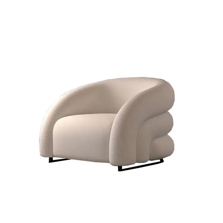 Oturma odası tembel kanepe sandalye kadife kumaş yüksek yoğunluklu elastik sünger tek Recliner boş sandalye ev dekorasyon mobilyası