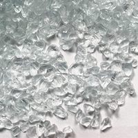 Sable de verre recyclé broyé 99 % SiO2, copeaux de verre décoratifs pour terrazzo, remplissage d'aquarium, vase, aménagement paysager, pavage
