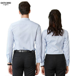 قميص عمل موظفي الفنادق غير الرسمي للعمل السهل من الأعمال التجارية ، زي موظف الشركات ، زي مكتب الرجال والنساء - Product Image 4