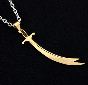 Collana con <span class=keywords><strong>Spada</strong></span> di Imam Ali Zulfiqar in Acciaio Inossidabile 316L Altamente Lucidato, Gioiello con <span class=keywords><strong>Spada</strong></span> Dhulfiqar, Regalo Islamico Molto Richiesto - Product Image 4