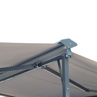 Vente directe du fabricant avec housse de pluie et lumière LED A9200 Pare-soleil rétractable indépendant double face