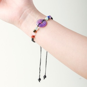 Pulseras de Piedras Preciosas Naturales Trenzadas con Cuentas de Cristal Curativas, Ajustables, con Hebilla de la Suerte y la <span class=keywords><strong>Paz</strong></span> de los 7 Chakras - Product Image 3