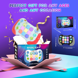 Huiye <span class=keywords><strong>Gamepad</strong></span> đẩy giao diện điều khiển di động nhanh chóng đẩy thần tài đồ chơi với đèn nhiều màu sắc giáo dục điện tử trò chơi máy trẻ em Đồ chơi - Product Image 6