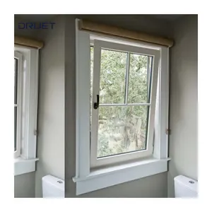 Ventilação segura multi-ponto bloqueio de alumínio à prova de som dupla vidro inclinação e janela de volta para casa