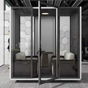 Ufficio riunione Pod cabina telefonica insonorizzata come cabina per la Privacy Pod acustici in vetro cavo suono <span class=keywords><strong>Mini</strong></span> ufficio Pod cabina del telefono - Product Image 3