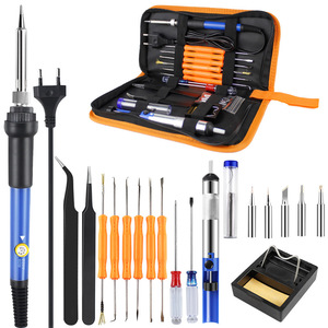 Kit de fer à souder transfrontalier 21 pièces à température réglable 60W pour réparation domestique, norme européenne 220V - Product Image 1