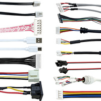 Kabel Pita Datar Xh2.54mm 2468 24AWG JST XH 2.5 Pitch 2/3/3/5/6/7/8 Pin untuk Elektronik Dengan Soket Sudut / Lurus