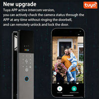 Serrure de porte intelligente Glomarket avec reconnaissance faciale 3D, caméra numérique sécurisée Tuya Wifi, empreinte digitale en aluminium, Cerradura Inteligente, Cerradura