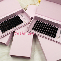 Vente en gros Fournisseur d'extension de cils individuels en cachemire C CC D DD Curl Extensions de cils noir mat