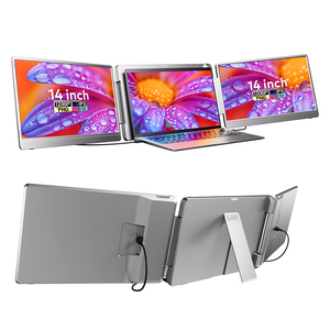จอภาพพกพา 1200P ขนาด 14 นิ้ว แบบคู่ พร้อมหน้าจอ LCD สำหรับต่อขยายหน้าจอแล็ปท็อป รองรับ Type-C และ HD Triple Monitor สำหรับ Windows และ macOS - Product Image 1