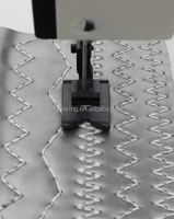 Máquina de coser industrial de sofá de cuero de puntada ornamental de cama plana resistente automática