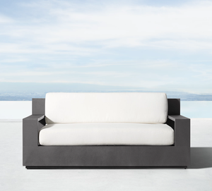 Canapé en aluminium avec tissu imperméable et foyer Ensemble canapé de patio <span class=keywords><strong>villa</strong></span> moderne de luxe <span class=keywords><strong>Marbella</strong></span> - Product Image 5