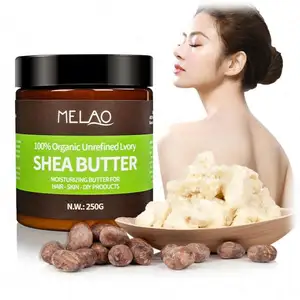 MELAO raw African Organic Ivory pure for Natural Skin Care, Hair Care Shea Butter 16 oz factory OEM