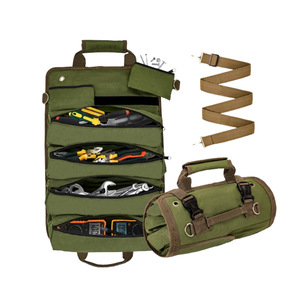 Bolsa de herramientas de tela Oxford, bolsa de accesorios, bolsa de herramientas enrollable de lona para electricista, organizador de almacenamiento de herramientas - Product Image 1