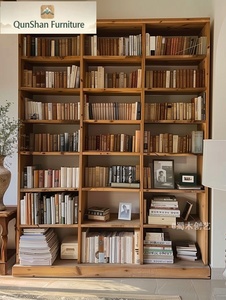 <span class=keywords><strong>Bibliothèque</strong></span> rotative moderne <span class=keywords><strong>en</strong></span> bois massif de noyer, style luxe léger, avec étagères à niveaux pour salon, <span class=keywords><strong>bibliothèque</strong></span>, lecture, mur entier - Product Image 2