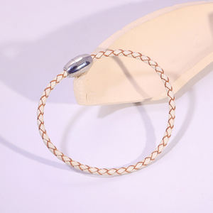 Bracelets en acier inoxydable tissés géométriques décontractés/sportifs flexibles empilables pour femmes Cadeau - Product Image 5