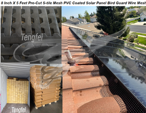 Filet anti-oiseaux galvanisé pour panneaux solaires 8 pouces * 5 pieds, résistant aux UV, durable, <span class=keywords><strong>barrière</strong></span> contre les pigeons pour la protection des systèmes photovoltaïques - Product Image 4