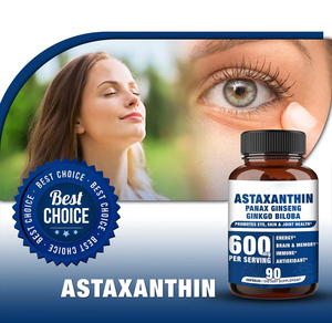 WELLBODY Cápsula de Astaxantina Orgánica Alta Suministrada por La Fábrica de Etiqueta Privada Suplemento de Energía Cerebral con Panax Ginseng para Adultos - Product Image 4
