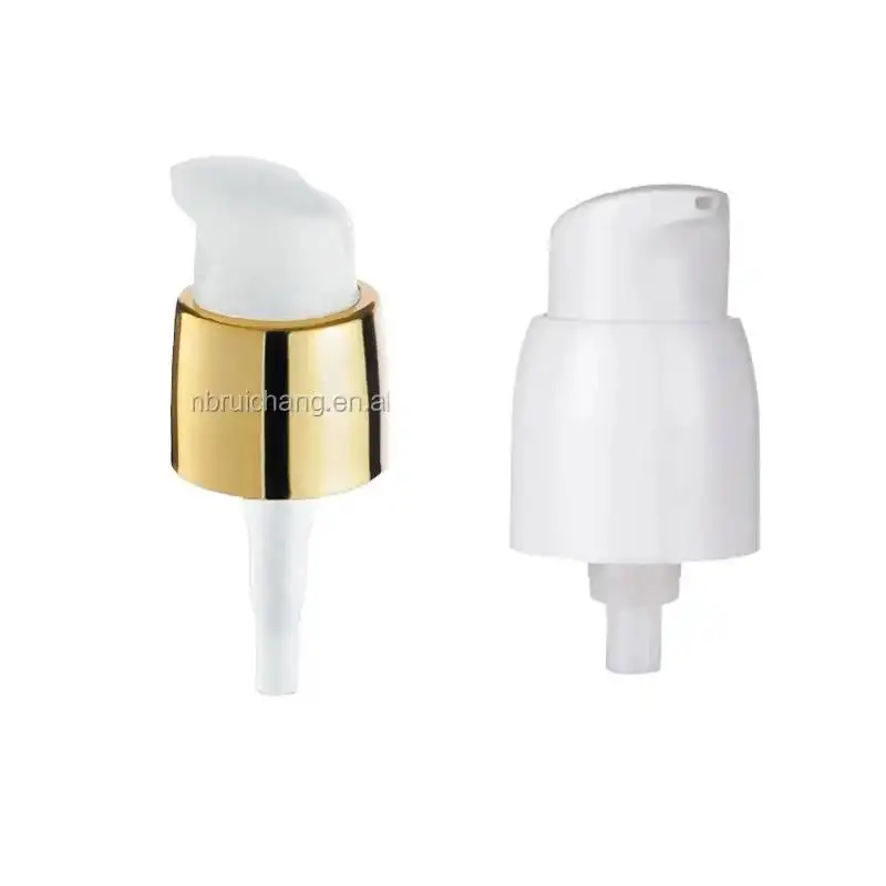 18/400 24/410 Plástico Ouro Branco Creme Bomba Bomba De Tratamento Liso Loção Dispenser Bomba Para Skincare Garrafa