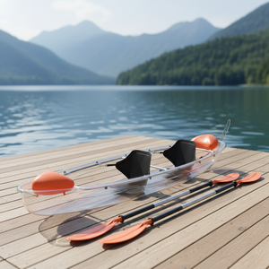 Kayak transparent en plastique épaissi pour <span class=keywords><strong>lac</strong></span> et piscine, idéal pour la photographie, bateau-canot-kayak transparent pour 2 personnes - Offre Spéciale - Product Image 2
