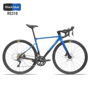 Vélo de route 700C entièrement en carbone à 24 vitesses avec changement de vitesse électronique, frein à disque hydraulique, axe traversant - Product Image 4