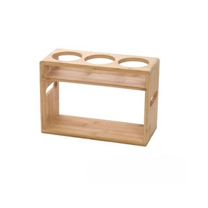 Bamboo Multifunctional Storage Rack 2 Tier Desktop Organizer For Kitchen <b>Spice</b> <b>Jars</b> And Bottles - Product Image 2