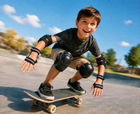 Genouillères pour enfants et adultes, 6 couleurs, résistantes aux chocs, légères, ventilées. Multisports (Vélo/Skateboard).