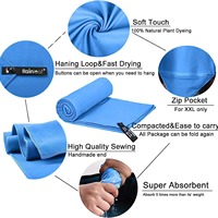 Custom Absorbent Knitted Quick Dry Eco-Friendly Microfiber Suede Yoga Fitness Exercise Gym Travel Towel Personalized Sports