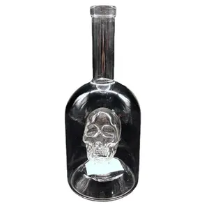 Garrafa de vinho/300ml borosilicate de parede dupla, garrafa de vidro com compartimento para armazenamento/2014 novo design de vidro garrafa