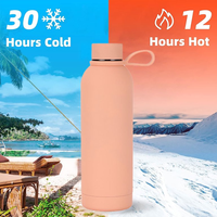 Bouteille Isotherme en Acier Inoxydable Personnalisée avec Logo, Plusieurs Couleurs, en Stock pour Promotion