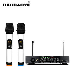 Microphone sans fil professionnel à double canal UHF, réverbération, pour karaoké, M6, pour Android <span class=keywords><strong>TV</strong></span> - Product Image 3