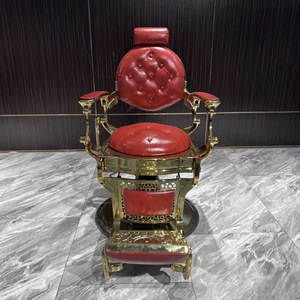 Toptan Fiyatlı Güzellik Kuaför Koltuğu Berber Koltuğu Vintage PVC Deri Salon Mobilyası Berber Koltuğu - Product Image 3