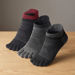 Ankle Knitted Five-toe Sports <b>Socks</b> Taiwan Made Eco-Friendly Breathable <b>Coolmax</b> Split-Toe Low-Cut Athletic <b>Socks</b> - Product Image 1