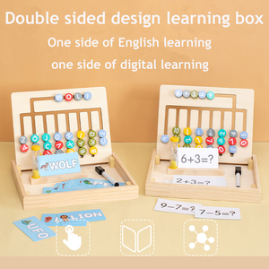 Đồ chơi bằng gỗ trẻ em đa chức năng học tập hộp số bảng chữ cái nhận thức giác ngộ giảng dạy AIDS đồ chơi toán học trò chơi câu đố - Product Image 2