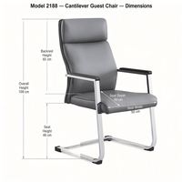 Chaise de bureau à dossier haut, chaise de réunion pour personnel, chaise de direction en cuir PU, chaise de conférence ergonomique