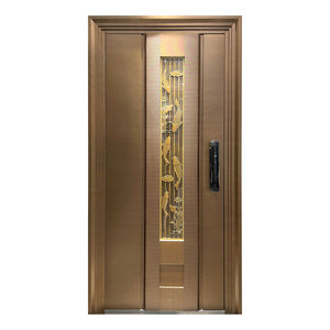 <span class=keywords><strong>Porte</strong></span> <span class=keywords><strong>d</strong></span>'<span class=keywords><strong>entrée</strong></span> double moderne en acier inoxydable et verre <span class=keywords><strong>Une</strong></span> <span class=keywords><strong>entrée</strong></span> élégante et sur mesure pour les maisons et les propriétés de luxe - Product Image 1