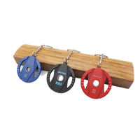 Plaques de pare-chocs de disque personnalisé gym bricolage capitaine zéro concepteur personnalisé 3D llaveros CHAVEIRO ensemble haltères plaque de pare-chocs porte-clés de gymnastique
