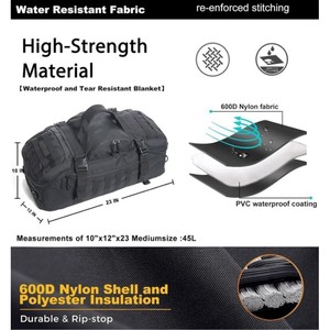 Mochila de senderismo para exteriores de 45L, de nailon, resistente al agua, con sistema Molle, para camping y viajes - Product Image 4
