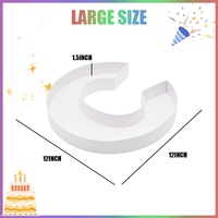 Boîte décorative remplissable en carton de 12 pouces en forme de lettre C, finition mate, estampage à chaud, personnalisable, pour aliments pour bébés, en carton.