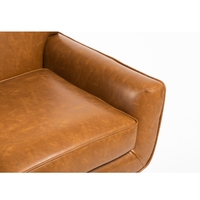 Chaise en cuir jaune moderne de haute qualité, chaise pivotante décorative d'appoint pour le salon, meubles