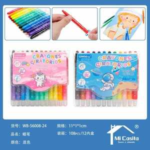 WeiBo Rotating Crayons 24 Colors Twistable For Kids Art Supplies - Product Image 3