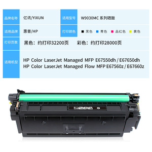 ตลับหมึกโทนเนอร์ที่ใช้ร่วมกันได้ W9030MC สำหรับ HP MFP E67550dh E67560z E67650dh E67660z 28000 หน้า - Product Image 3