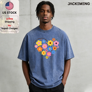 T-shirt Oversize Rétro Streetwear Floral « Kindest Beast <span class=keywords><strong>Brave</strong></span> <span class=keywords><strong>Soul</strong></span> » – Vente en Gros depuis l'Entrepôt Local aux États-Unis – Tee-shirt Hip Hop à Manches Courtes - Product Image 1