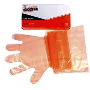 Disposable Soft Plastic Film Gloves Long Veterinary Green Arm Examination Vet Gloves